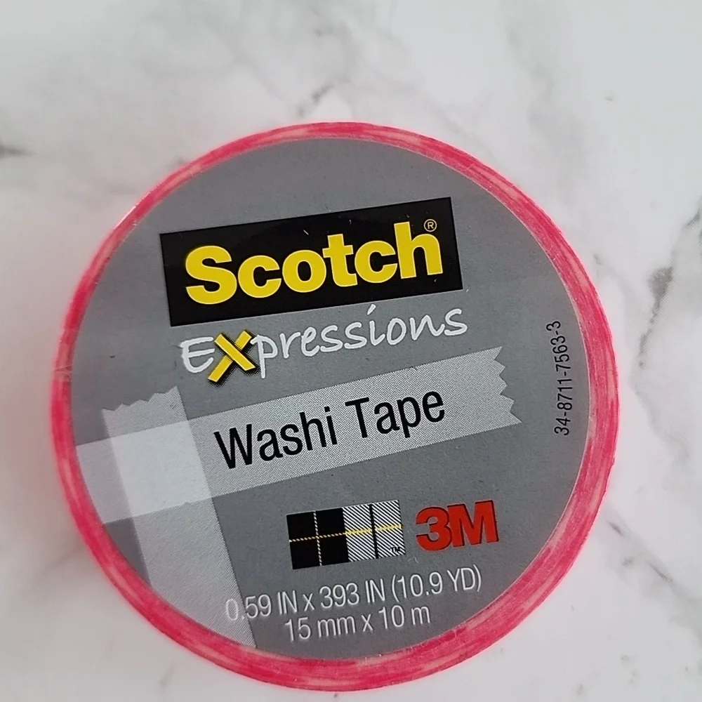 5 Decorative Scotch Washi Tape Set - Multicolor